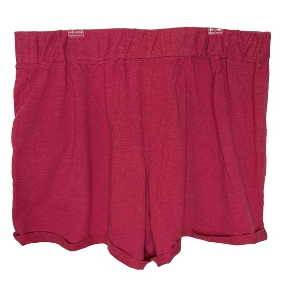 LIKE NEW - MAURICES IN MOTION - Raspberry Pink Stretch Knit Shorts w/Pockets 2X - Picture 2 of 5